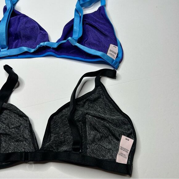 New Victoria's Secret Blue and Black Triangle Bra Bundle Medium - Picture 4 of 5